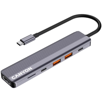 Порт-реплікатор Canyon Docking Station DS-17 6 in 1 4k USB-C hub (CNS-TDS17)