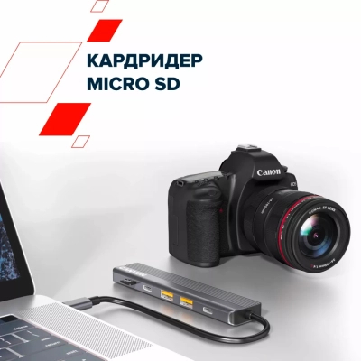 Порт-реплікатор Canyon Docking Station DS-17 6 in 1 4k USB-C hub (CNS-TDS17)