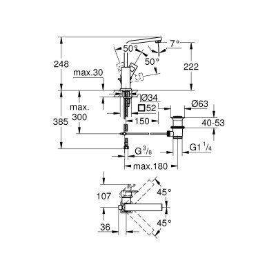 Змішувач Grohe L-Size Eurocube (2313500E)