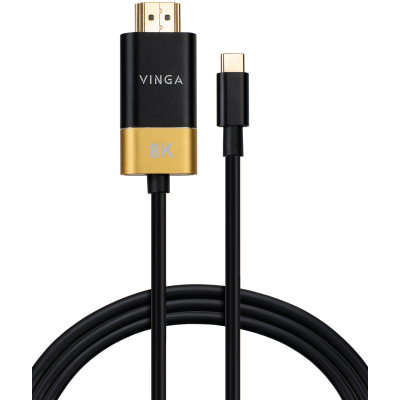 Кабель мультимедійний USB-C to HDMI 1.5m v2.1 8K60Hz Gold plated Vinga (VCPVCCH2115)