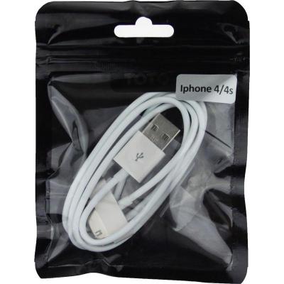 Дата кабель USB 2.0 AM to Apple 30pin 1.0m TKX-64 White Toto (F_55083)