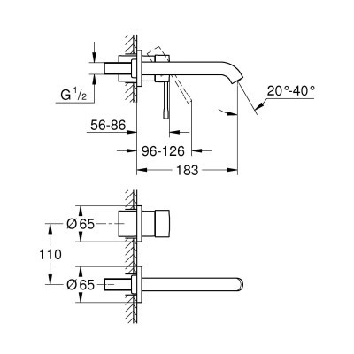 Змішувач Grohe M-Size Essence (19408001/29192001)