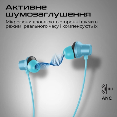 Навушники Promate ANC Velcon Blue (velcon.blue)