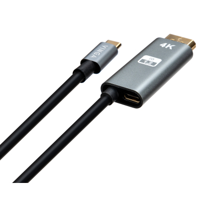 Кабель мультимедійний USB-C to DisplayPort 1.5m v1.2 4K60Hz PD 100W port Vinga (VCPVCCD1215PD)