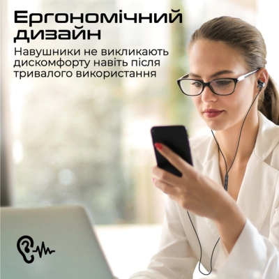 Навушники Promate Silken-C Black (silken-c.black)