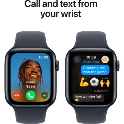 Смарт-годинник Apple Watch SE 2024 GPS 40mm Midnight Aluminium Case with Midnight Sport Band - S/M (MXE73QH/A)