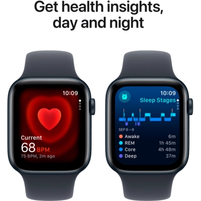 Смарт-годинник Apple Watch SE 2024 GPS 40mm Midnight Aluminium Case with Midnight Sport Band - S/M (MXE73QH/A)