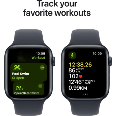 Смарт-годинник Apple Watch SE 2024 GPS 40mm Midnight Aluminium Case with Midnight Sport Band - S/M (MXE73QH/A)