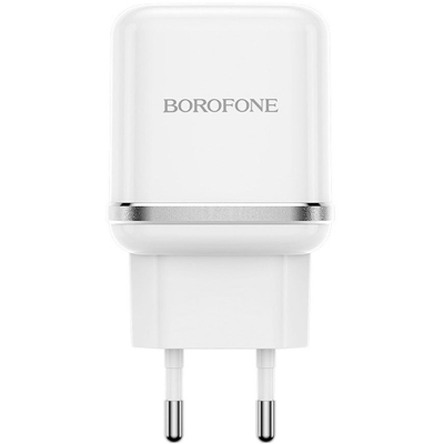 Зарядний пристрій BOROFONE BA36A High speed single port QC3.0 charger set White (BA36AW)
