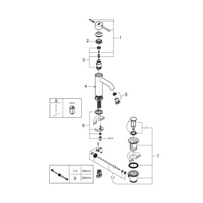 Змішувач Grohe S-Size Essence New (23589001/24171001)