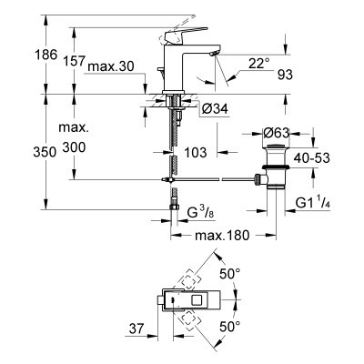 Змішувач Grohe S-Size Eurocube (2312700E)