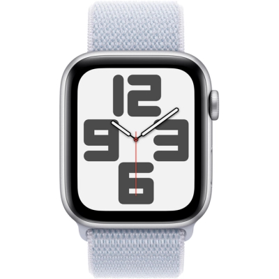 Смарт-годинник Apple Watch SE 2024 GPS 40mm Silver Aluminium Case with Blue Cloud Sport Loop (MXEE3QH/A)
