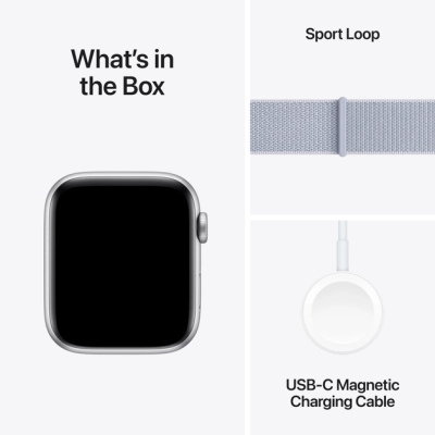 Смарт-годинник Apple Watch SE 2024 GPS 40mm Silver Aluminium Case with Blue Cloud Sport Loop (MXEE3QH/A)