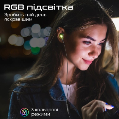 Навушники Promate LumiBuds-C Black (lumibuds-c.black)