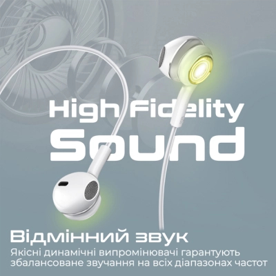 Навушники Promate LumiBuds-C Silver (lumibuds-c.silver)