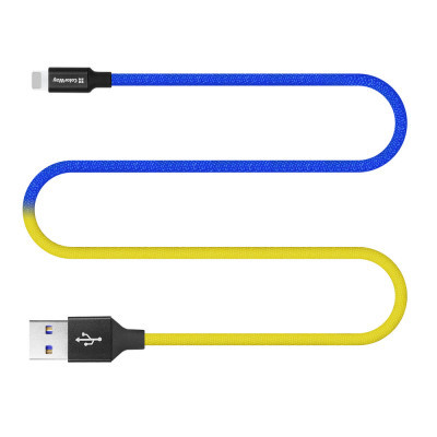 Дата кабель USB 2.0 AM to Lightning 1.0m National ColorWay (CW-CBUL052-BLY)