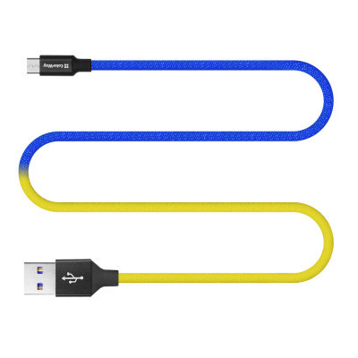 Дата кабель USB 2.0 AM to Micro 5P 1.0m National ColorWay (CW-CBUM052-BLY)