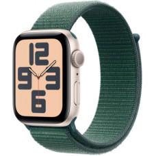Смарт-годинник Apple Watch SE 2024 GPS 40mm Starlight Aluminium Case with Lake Green Sport Loop (MXEH3QH/A)