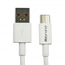Дата кабель USB 2.0 AM to Type-C 1.0m MI-12 5A white Mibrand (MIDC/12TW)