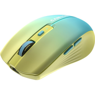 Мишка Canyon MW-44 LED Rechargeable Wireless/Bluetooth Yellow Blue (CNS-CMSW44UA)