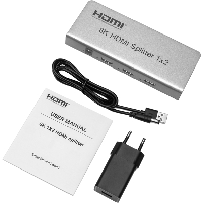 Розгалужувач PowerPlant HDMI 8K 1x2 (CA914197)