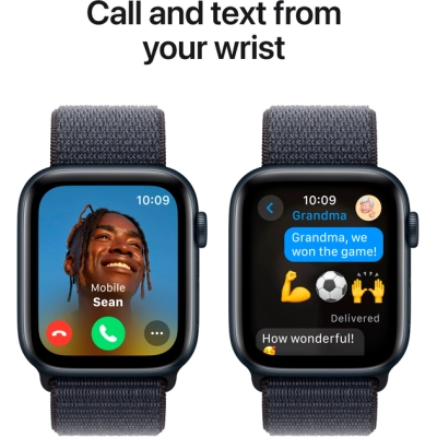 Смарт-годинник Apple Watch SE 2024 GPS 44mm Midnight Aluminium Case with Ink Sport Loop (MXEP3QH/A)