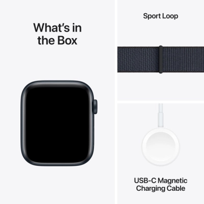 Смарт-годинник Apple Watch SE 2024 GPS 44mm Midnight Aluminium Case with Ink Sport Loop (MXEP3QH/A)