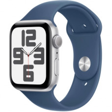 Смарт-годинник Apple Watch SE 2024 GPS 44mm Silver Aluminium Case with Denim Sport Band - S/M (MXEQ3QH/A)