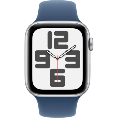Смарт-годинник Apple Watch SE 2024 GPS 44mm Silver Aluminium Case with Denim Sport Band - S/M (MXEQ3QH/A)