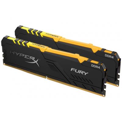 Модуль пам'яті для комп'ютера DDR4 16GB (2x8GB) 3200 MHz HyperX FURY RGB Kingston Fury (ex.HyperX) (HX432C16FB3AK2/16)