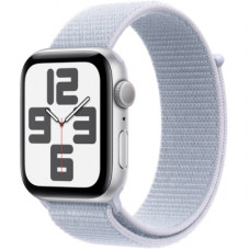 Смарт-годинник Apple Watch SE 2024 GPS 44mm Silver Aluminium Case with Blue Cloud Sport Loop (MXET3QH/A)