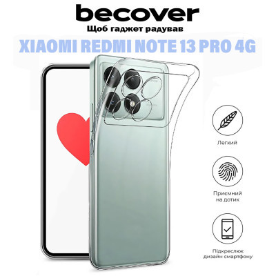 Чохол до мобільного телефона BeCover Xiaomi Redmi Note 13 Pro 4G Transparancy (710914)
