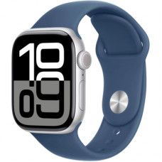 Смарт-годинник Apple Watch Series 10 GPS 42mm Silver Aluminium Case with Denim Sport Band - M/L (MWWC3QH/A)