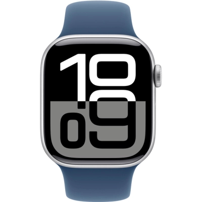 Смарт-годинник Apple Watch Series 10 GPS 42mm Silver Aluminium Case with Denim Sport Band - M/L (MWWC3QH/A)