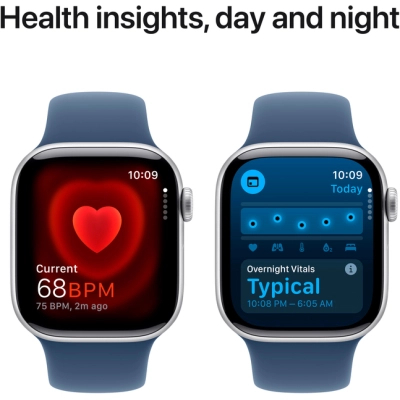 Смарт-годинник Apple Watch Series 10 GPS 42mm Silver Aluminium Case with Denim Sport Band - M/L (MWWC3QH/A)