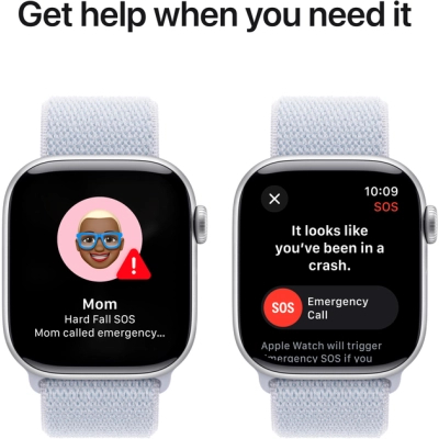 Смарт-годинник Apple Watch Series 10 GPS 42mm Silver Aluminium Case with Blue Cloud Sport Loop (MWWD3QH/A)