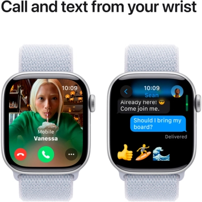 Смарт-годинник Apple Watch Series 10 GPS 42mm Silver Aluminium Case with Blue Cloud Sport Loop (MWWD3QH/A)