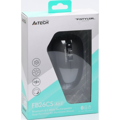 Мишка A4Tech FB26CS Air2 Wireless/Bluetooth Smoky Grey (4711421999090)