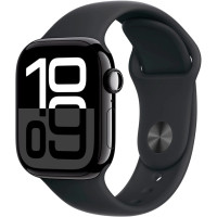 Смарт-годинник Apple Watch Series 10 GPS 42mm Jet Black Aluminium Case with Black Sport Band - M/L (MWWF3QH/A)