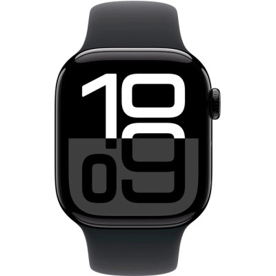 Смарт-годинник Apple Watch Series 10 GPS 42mm Jet Black Aluminium Case with Black Sport Band - M/L (MWWF3QH/A)