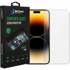 Скло захисне BeCover Apple iPhone 14 Pro 3D Crystal Clear Glass (708086)
