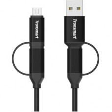 Дата кабель C4N1 4-in-1 USB Type-C Cable 1m Black Tronsmart (250290)