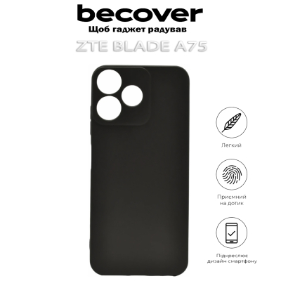 Чохол до мобільного телефона BeCover ZTE Blade A75 Black (712289)