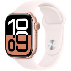 Смарт-годинник Apple Watch Series 10 GPS 42mm Rose Gold Aluminium Case with Light Blush Sport Band - S/M (MWWH3QH/A)