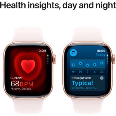 Смарт-годинник Apple Watch Series 10 GPS 42mm Rose Gold Aluminium Case with Light Blush Sport Band - S/M (MWWH3QH/A)