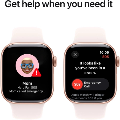 Смарт-годинник Apple Watch Series 10 GPS 42mm Rose Gold Aluminium Case with Light Blush Sport Band - S/M (MWWH3QH/A)