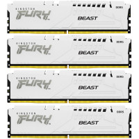 Модуль пам'яті для комп'ютера DDR5 128GB (4x32GB) 5600 MHz FURY Beast White Kingston Fury (ex.HyperX) (KF556C40BWK4-128)