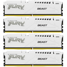 Модуль пам'яті для комп'ютера DDR5 128GB (4x32GB) 5600 MHz FURY Beast White Kingston Fury (ex.HyperX) (KF556C40BWK4-128)