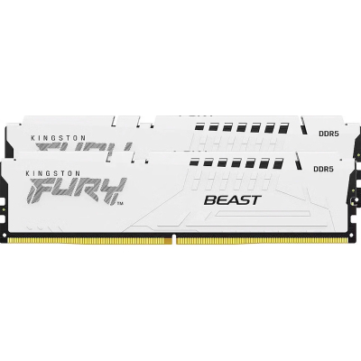 Модуль пам'яті для комп'ютера DDR5 64GB (2x32GB) 5600 MHz FURY Beast White Kingston Fury (ex.HyperX) (KF556C40BWK2-64)