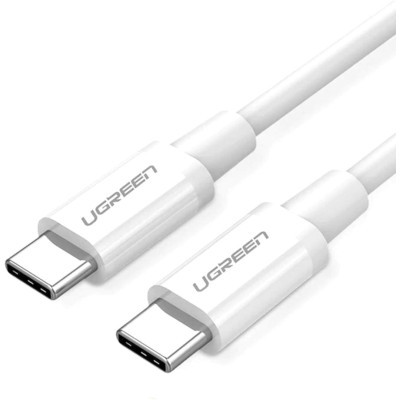 Дата кабель USB-C to USB-C 1.5m US264 18W ABS Cover White Ugreen (60519)